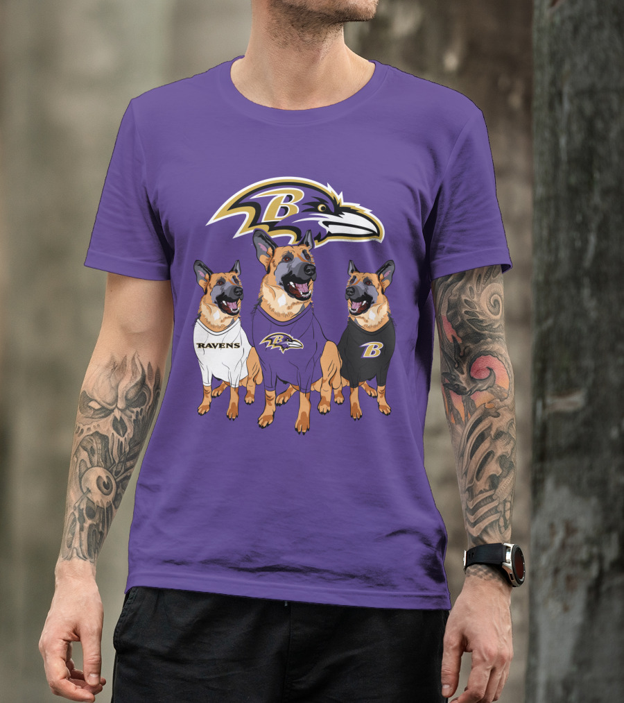 Ravens German Shepherd Trio T-Shirt