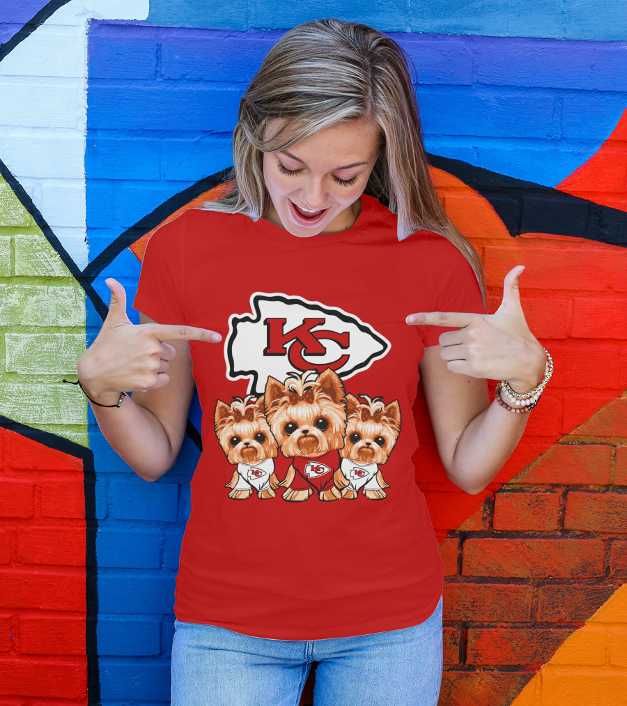 Kansas City Chiefs Yorkshire Terrier T-Shirt