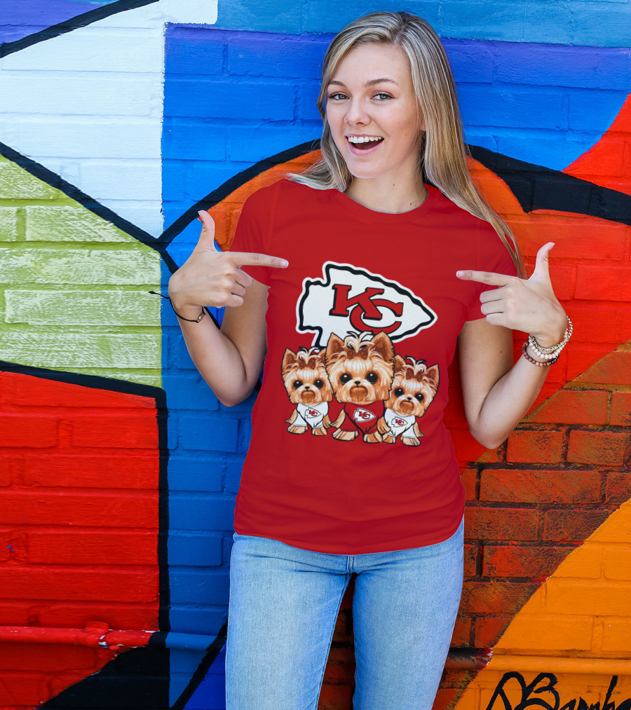 Kansas City Chiefs Yorkshire Terrier T-Shirt