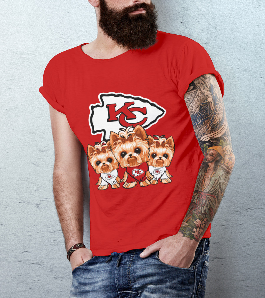 Kansas City Chiefs Yorkshire Terrier T-Shirt