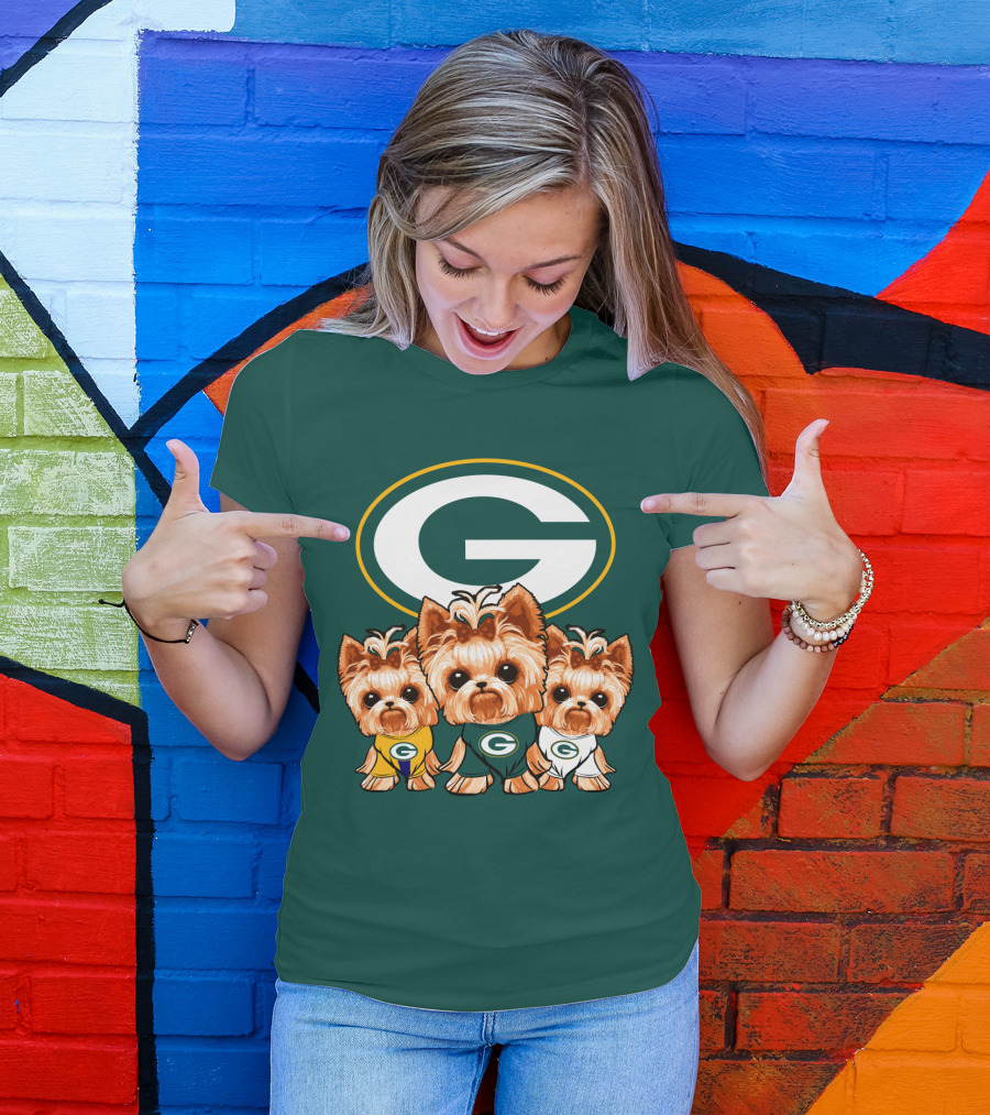 Green Bay Packers Yorkie Trio T-Shirt