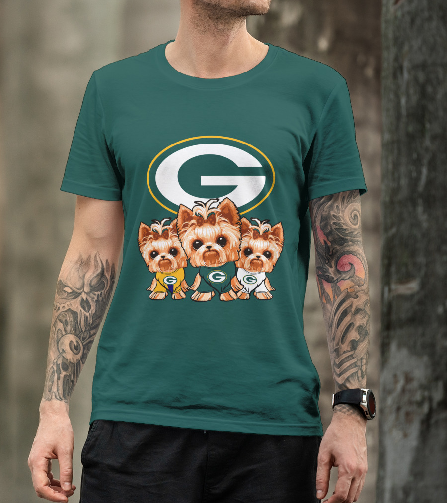 Green Bay Packers Yorkie Trio T-Shirt