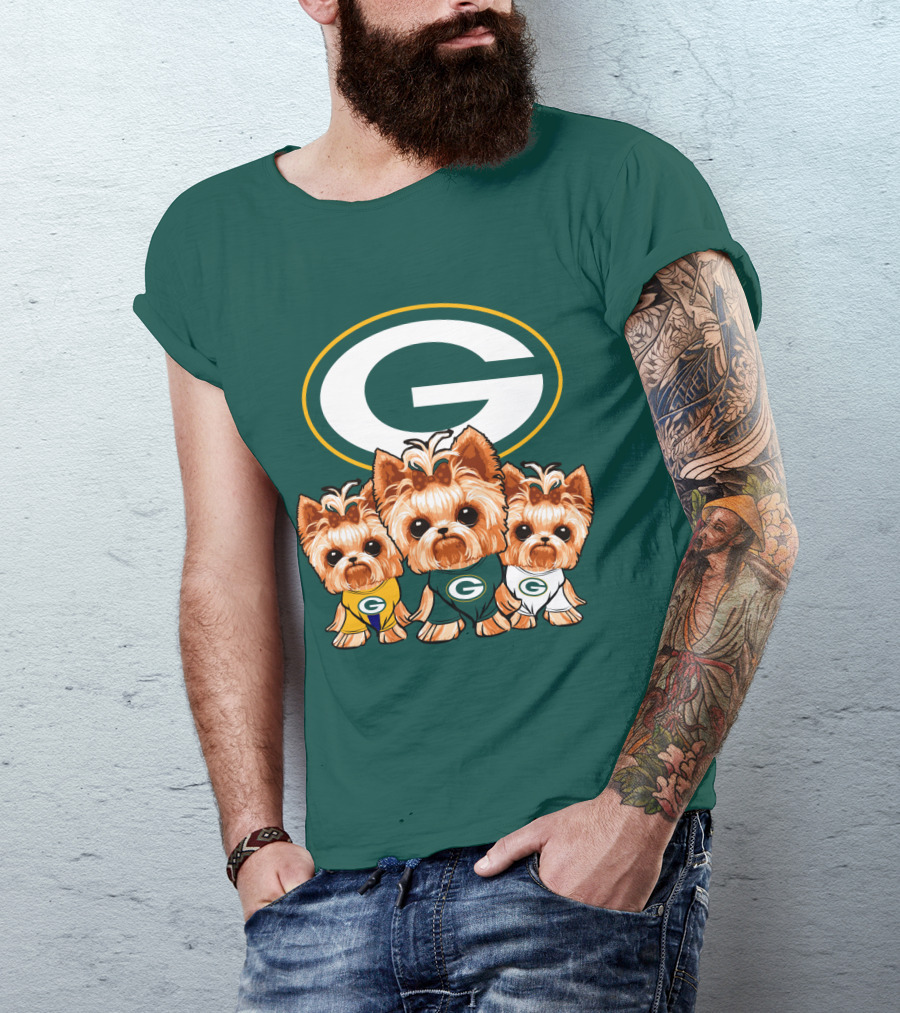 Green Bay Packers Yorkie Trio T-Shirt