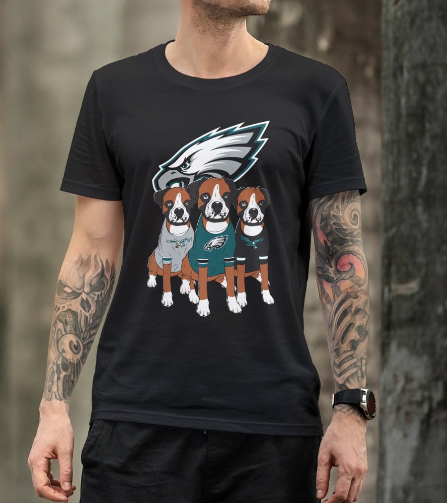 Philadelphia Eagles Boxer Dogs T-Shirt