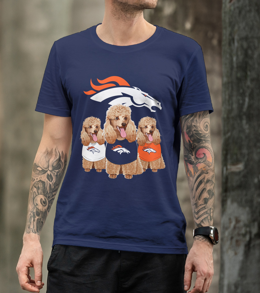 Denver Broncos Poodle T-Shirt