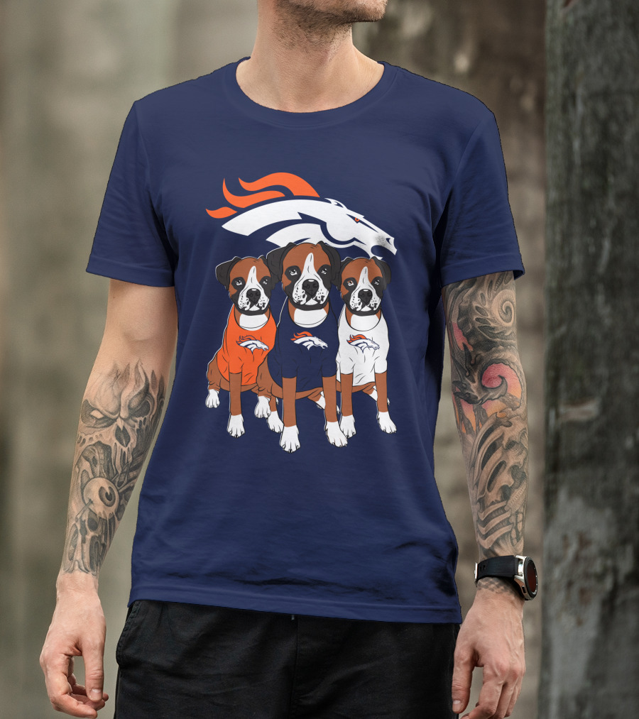 Denver Broncos Boxer Dogs T-Shirt