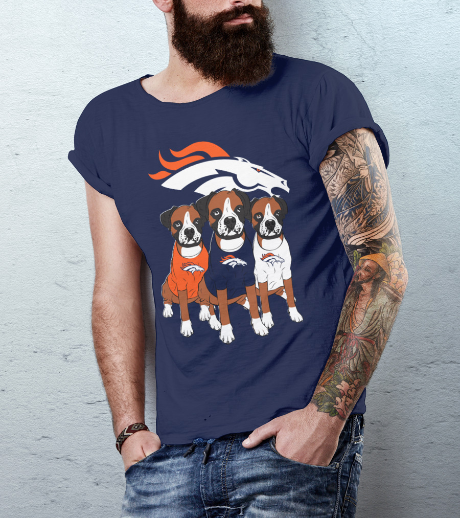Denver Broncos Boxer Dogs T-Shirt