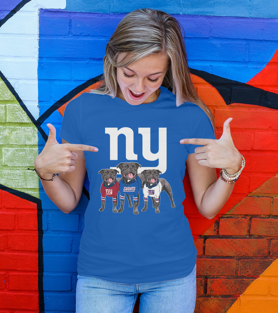 Ny Giants Pug Trio T-Shirt