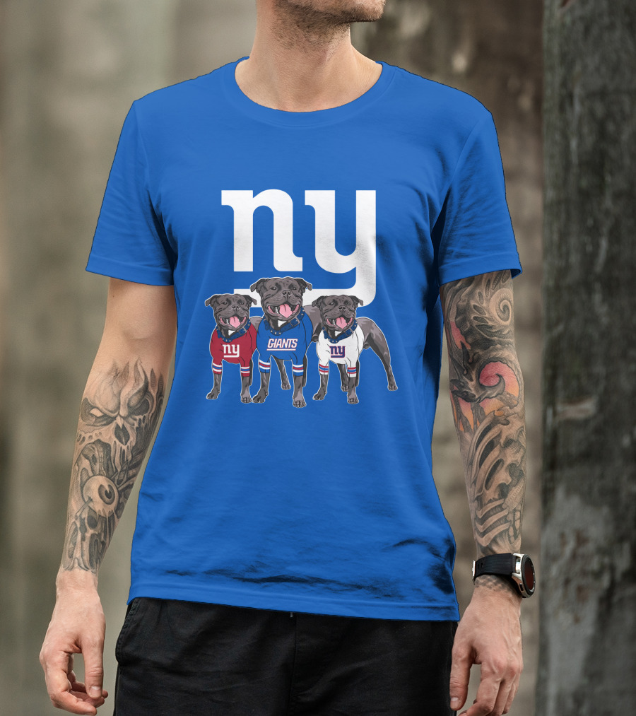 Ny Giants Pug Trio T-Shirt