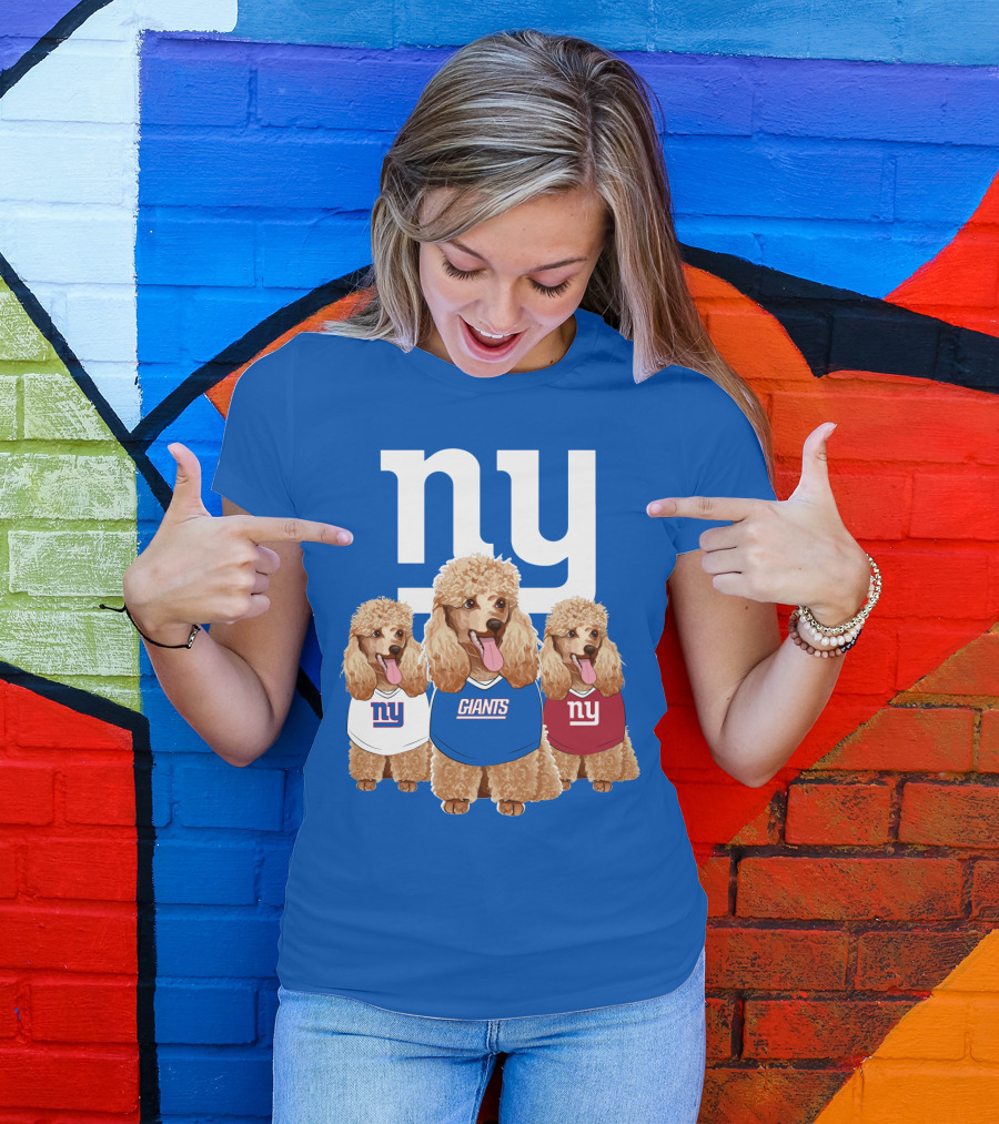 Ny Giants Poodle Trio T-Shirt