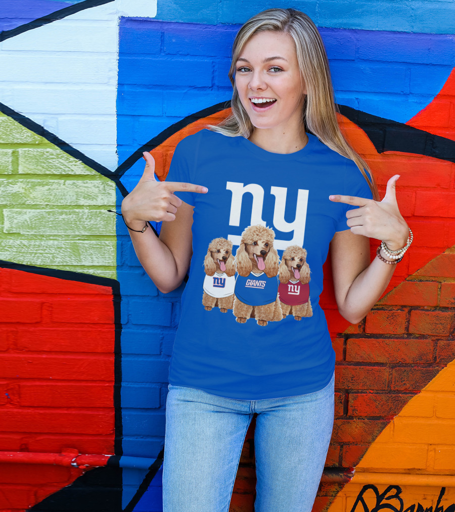 Ny Giants Poodle Trio T-Shirt