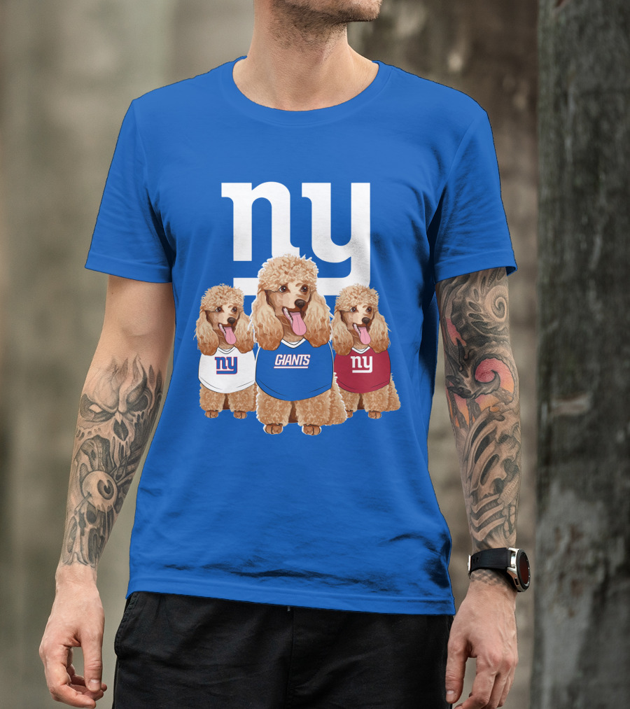 Ny Giants Poodle Trio T-Shirt
