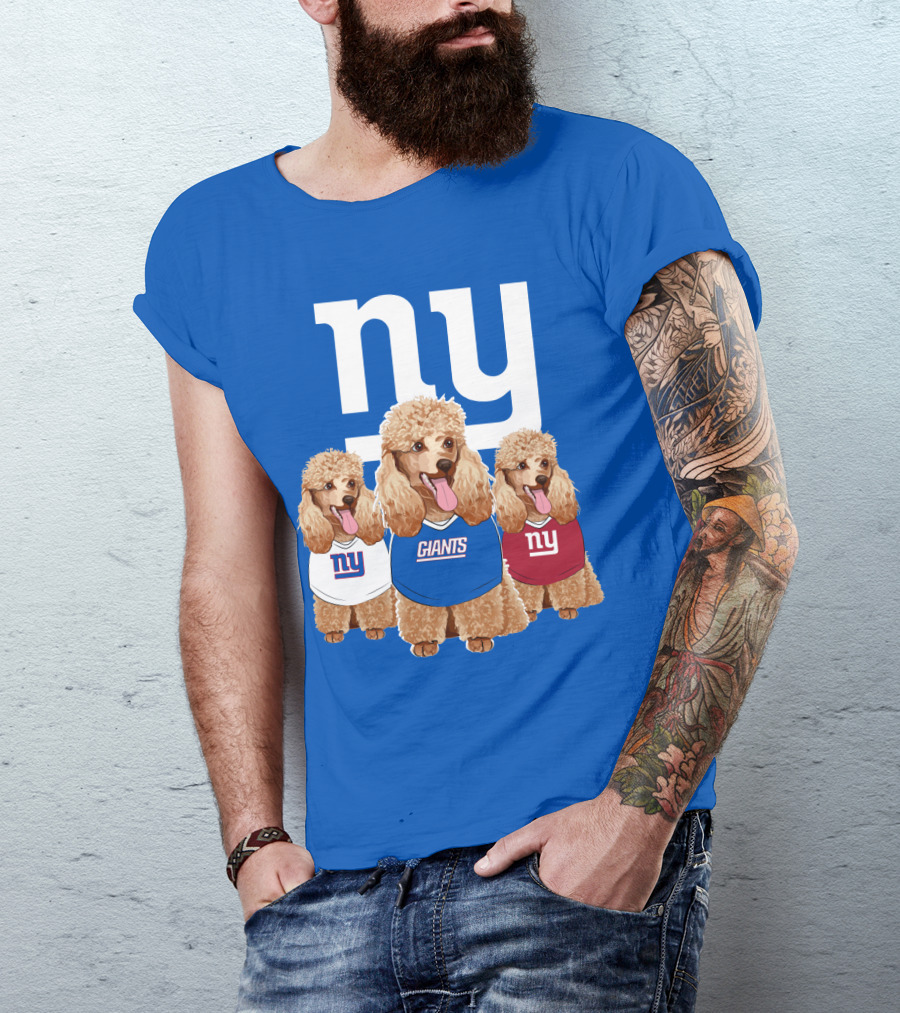 Ny Giants Poodle Trio T-Shirt