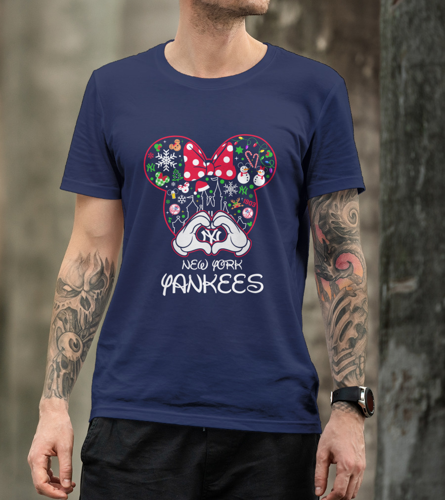 New York Yankees Festive Mouse Ears Holiday Edition T-Shirt