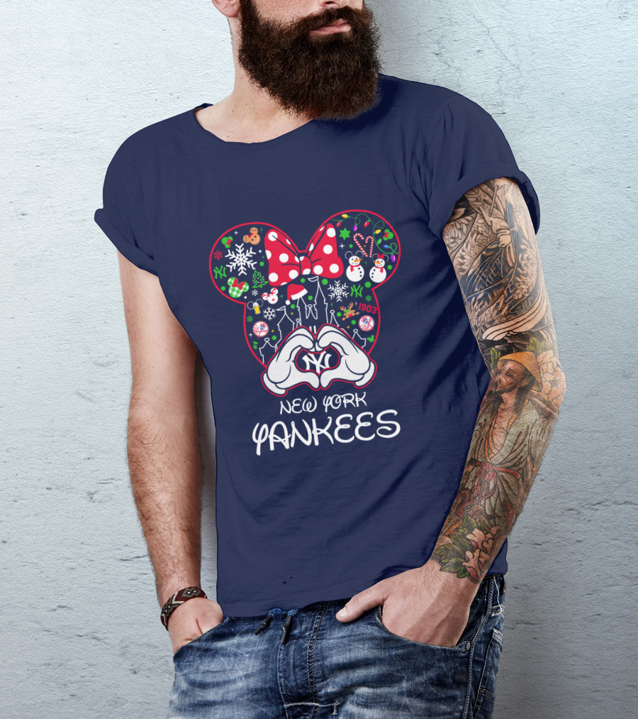 New York Yankees Festive Mouse Ears Holiday Edition T-Shirt