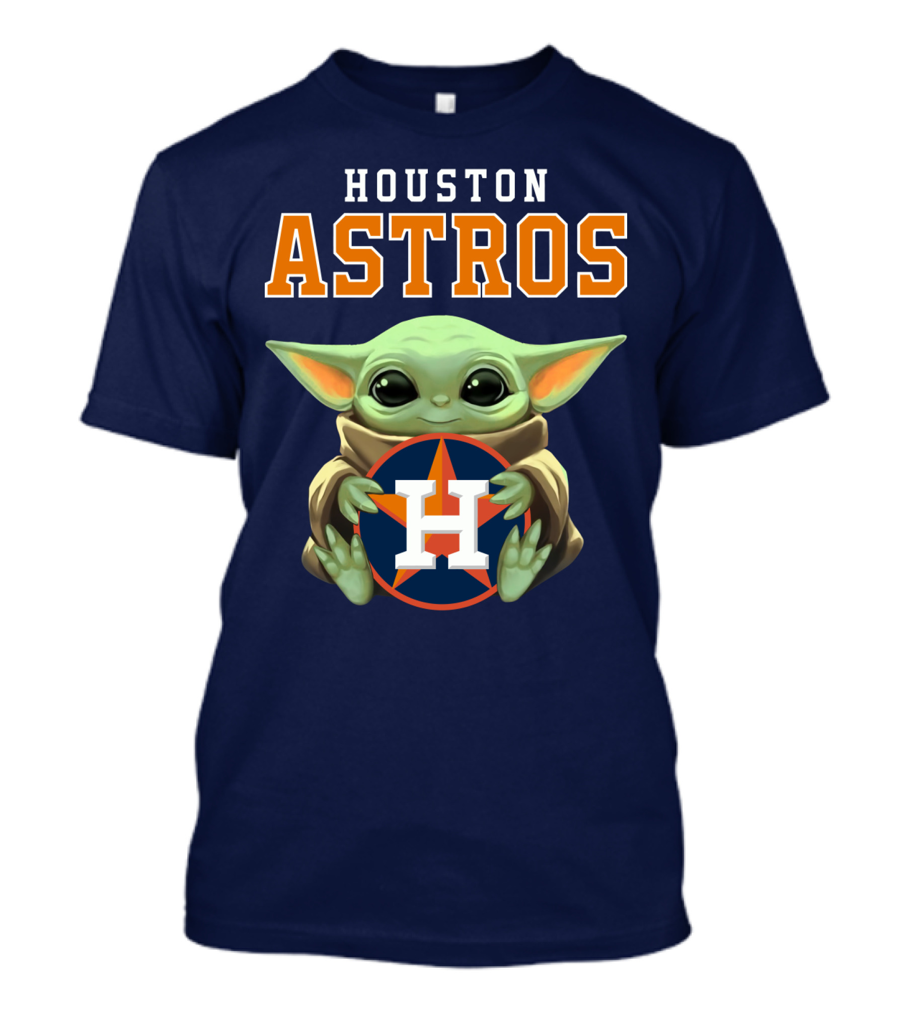 Houston Astros Baby Yoda Logo Fan T-Shirt