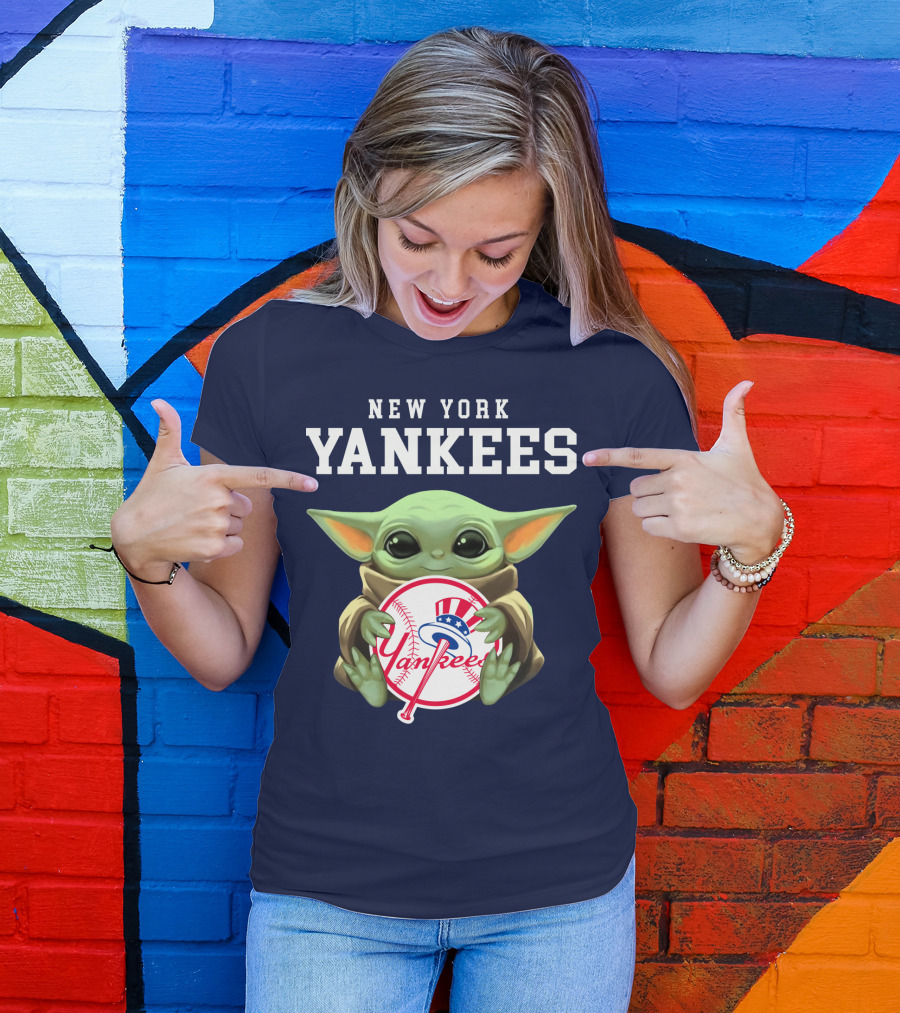 New York Yankees Baby Yoda Yankees T-Shirt