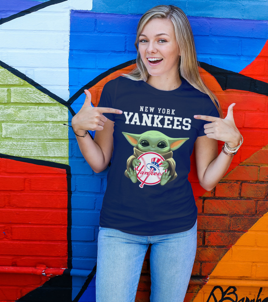 New York Yankees Baby Yoda Yankees T-Shirt