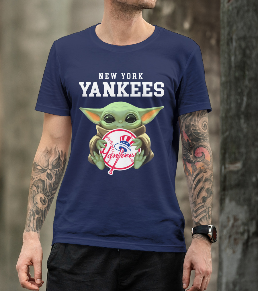 New York Yankees Baby Yoda Yankees T-Shirt