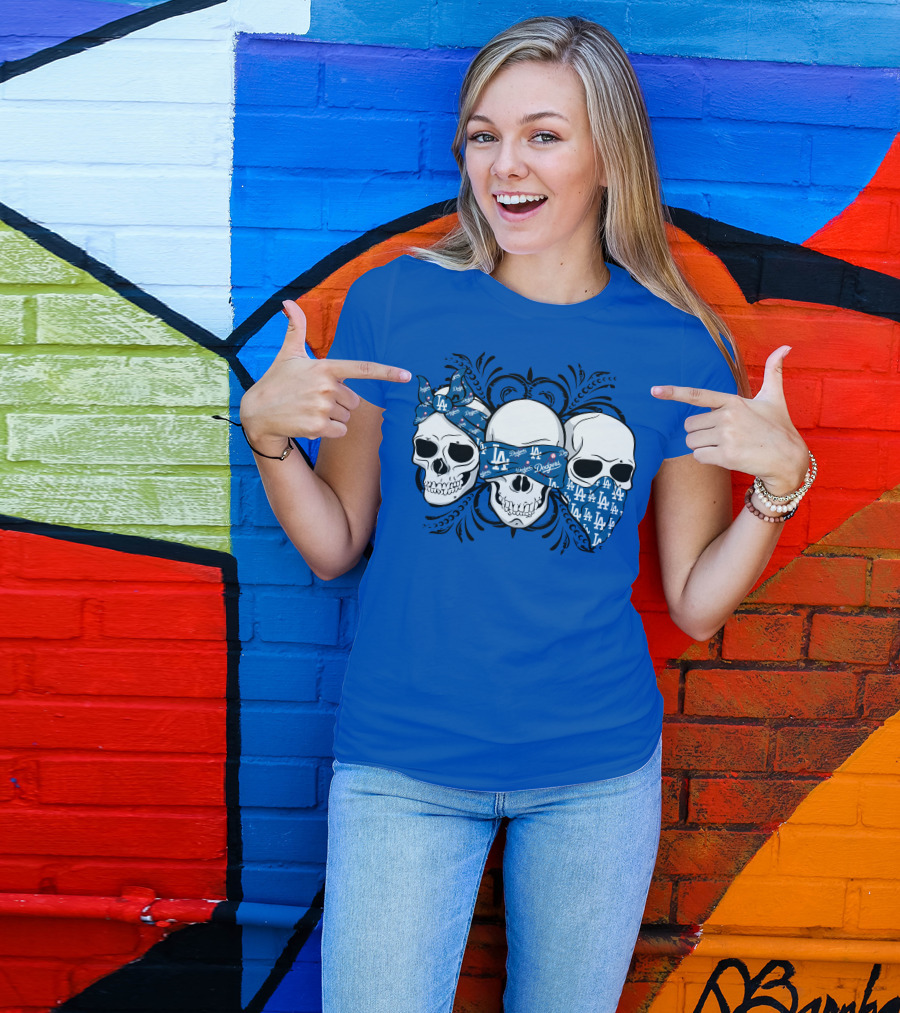 La Dodgers Skull Trio T-Shirt