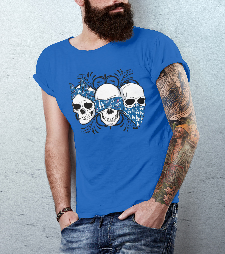 La Dodgers Skull Trio T-Shirt