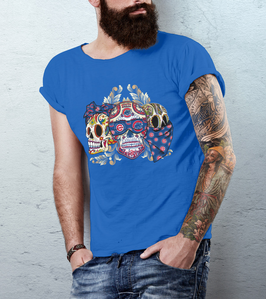 Cubs Sugar Skull T-Shirt