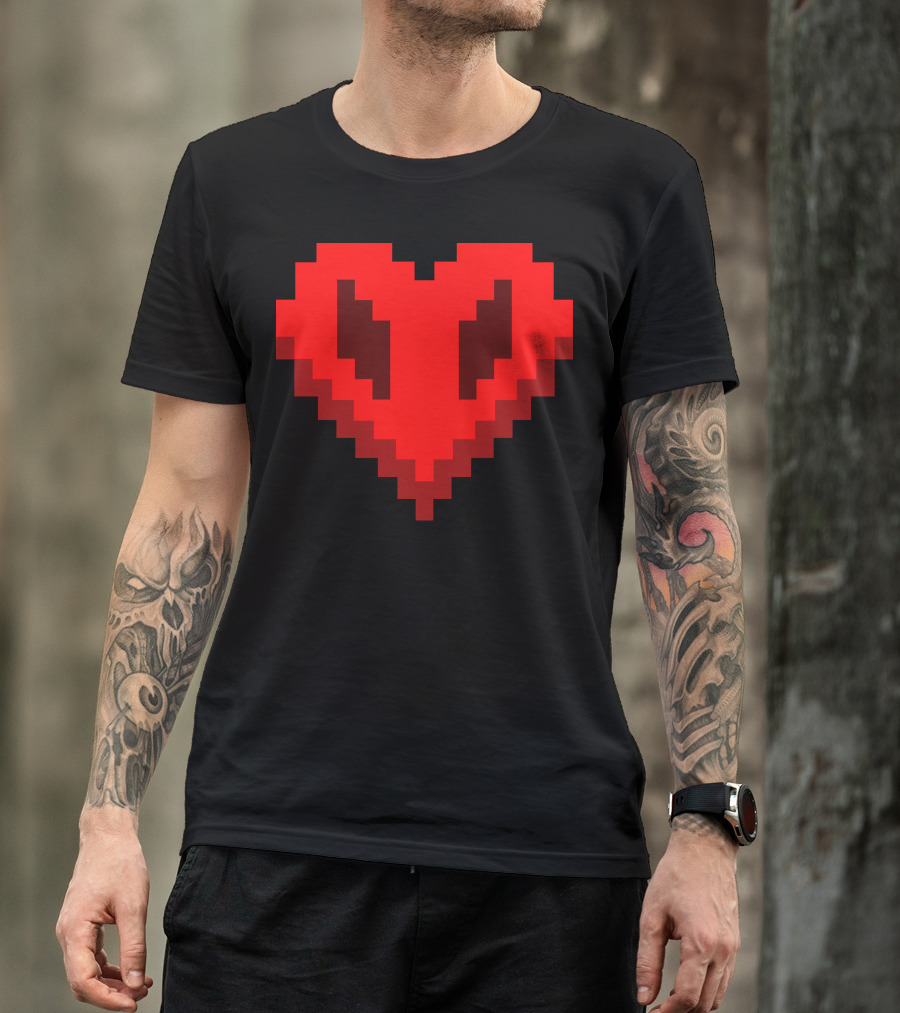Philza Name Pixelated Heart T-Shirt