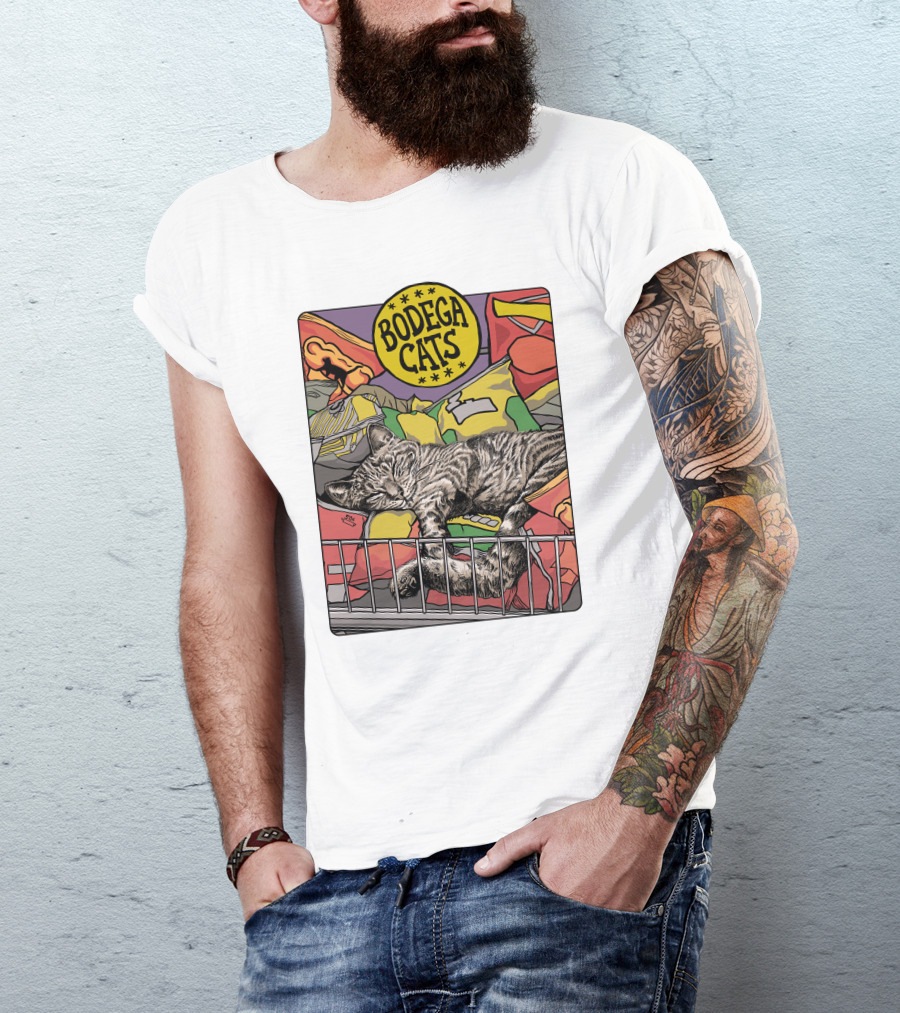 Bodega Cats Chips Grocery Aisle Nap T-Shirt