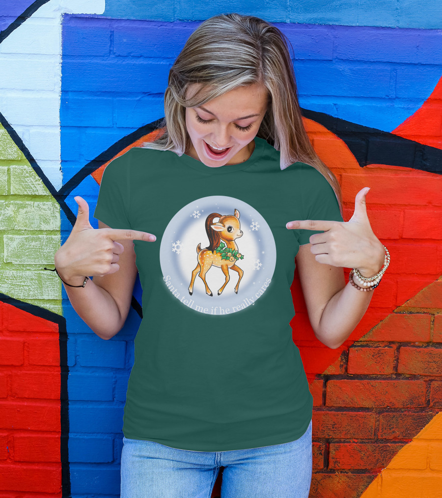 Santa Tell Me If He Really Cares Ariana Grande Merch T-Shirt