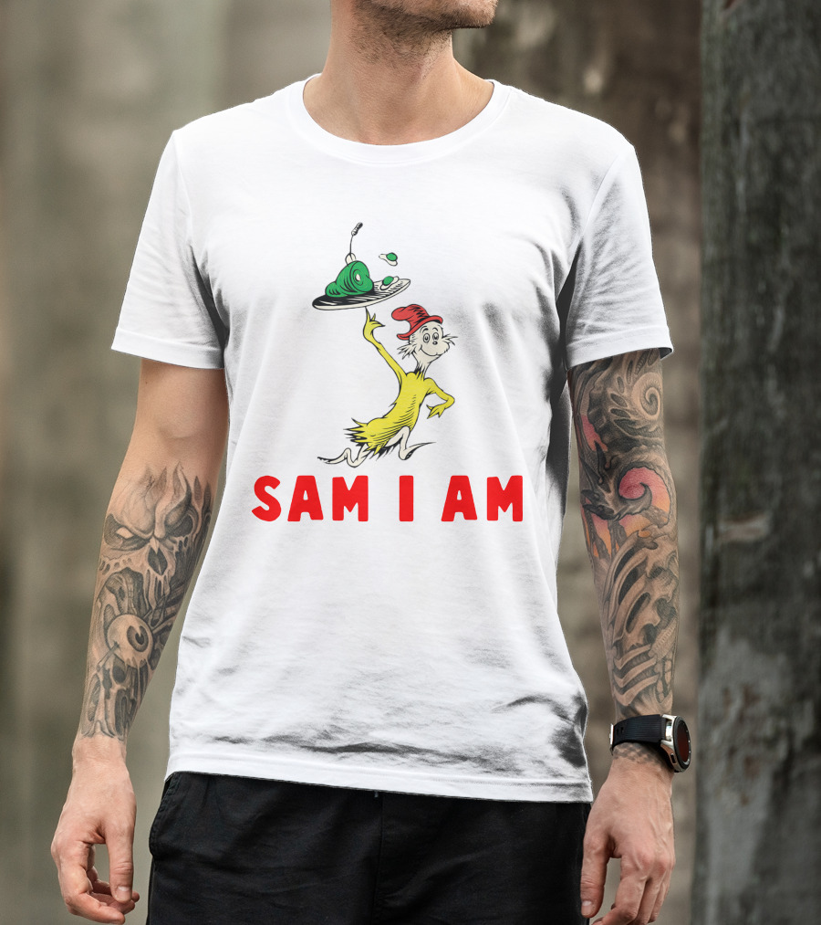 Sam I Am Green Eggs And Ham Dr. Seuss Character T-Shirt