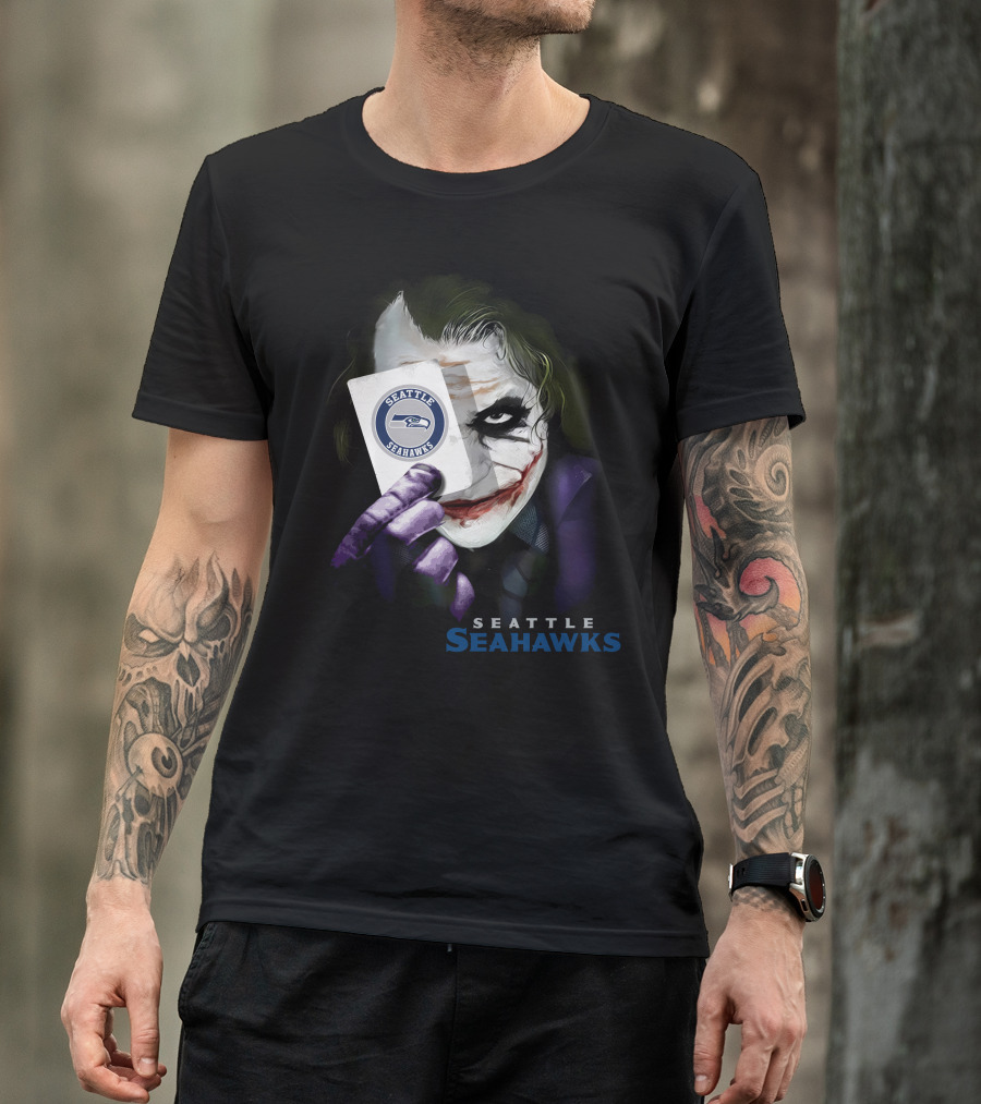 Seattle Seahawks Joker Playing Card T-Shirt