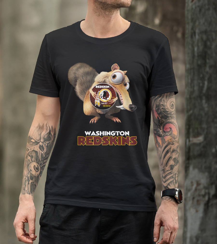 Washington Redskins Redskin 05 Ice Age Squirrel T-Shirt