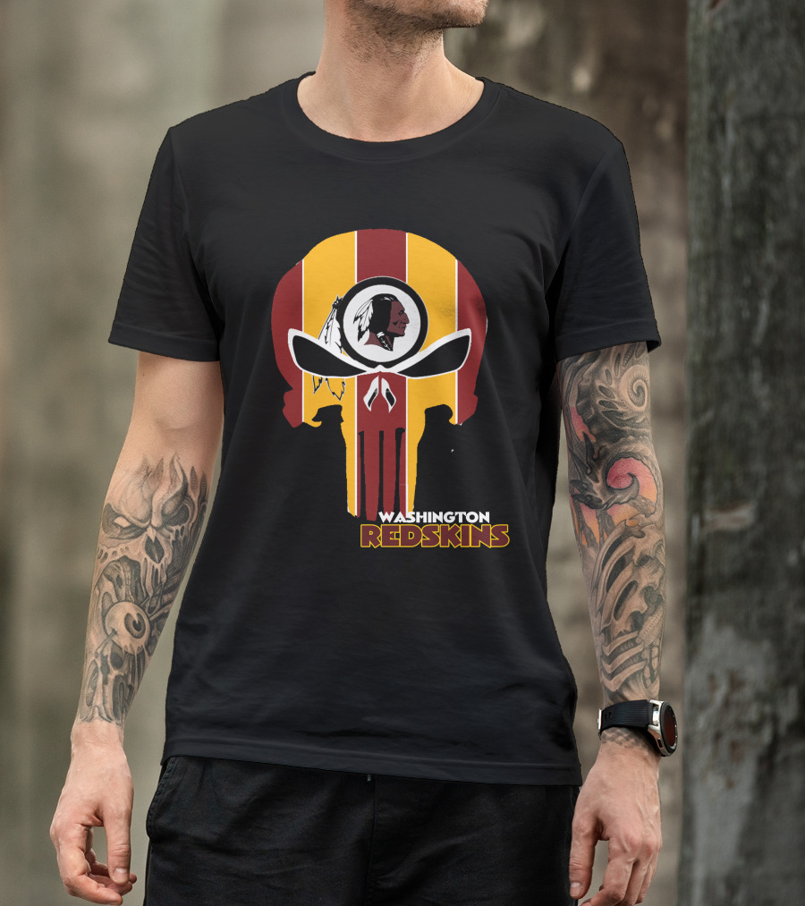 Washington Redskins Punisher Skull T-Shirt