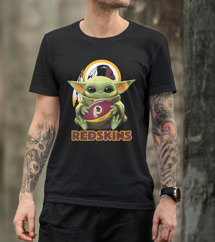 Redskins Football With Baby Grogu T-Shirt
