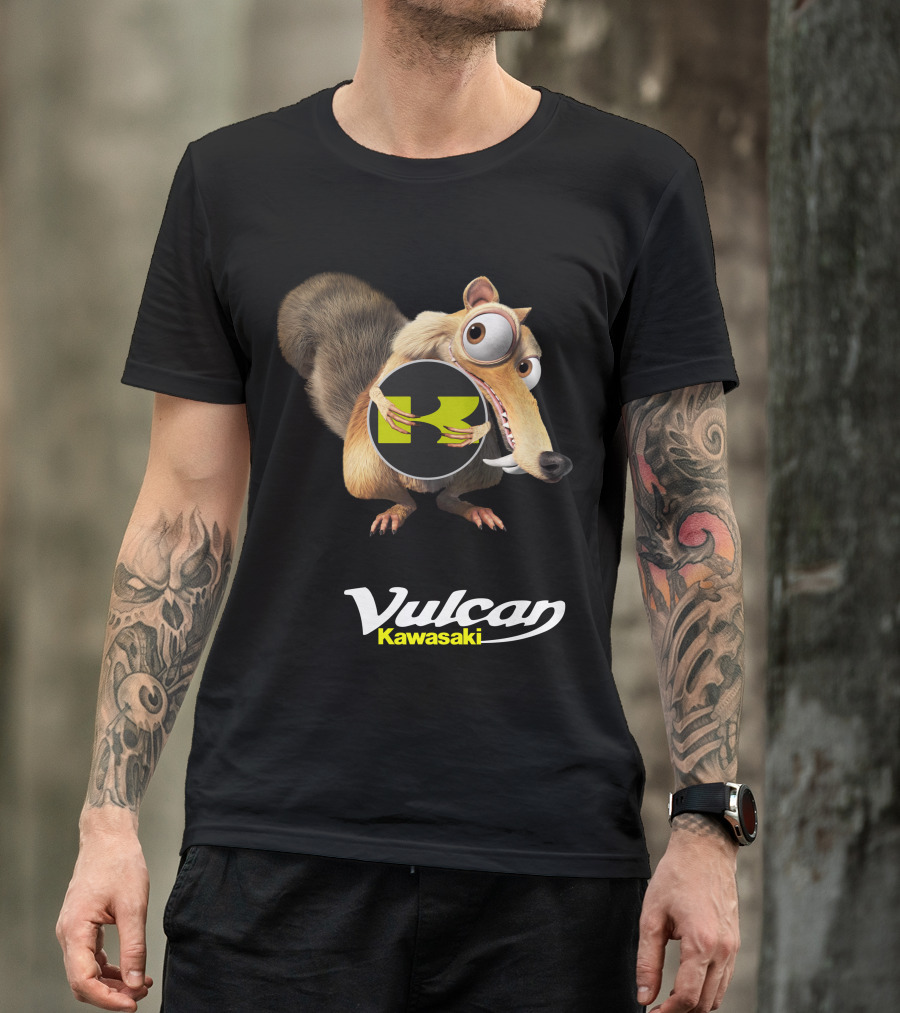 Vulcan Kawasaki Character Embracing T-Shirt
