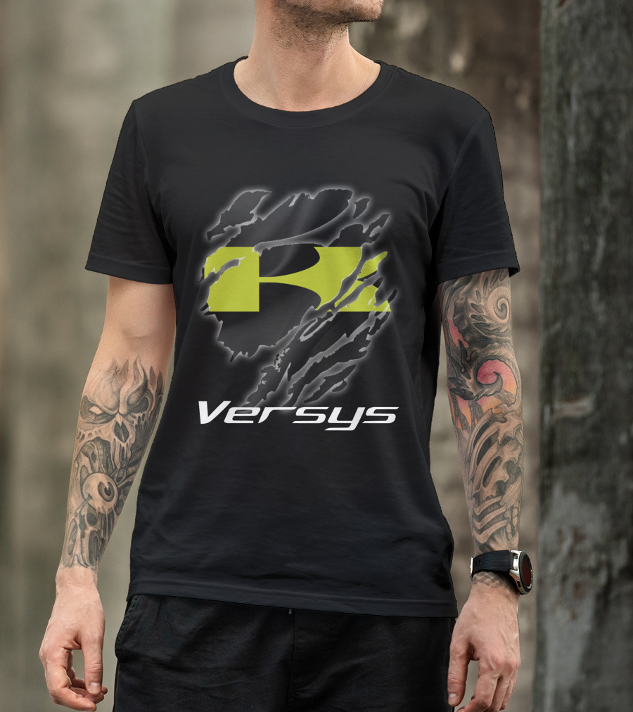 Versys 01 Kawasaki Motorcycle Claw Scratch Motif T-Shirt