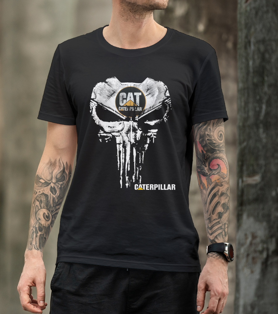 Cat Caterpillar Skull T-Shirt