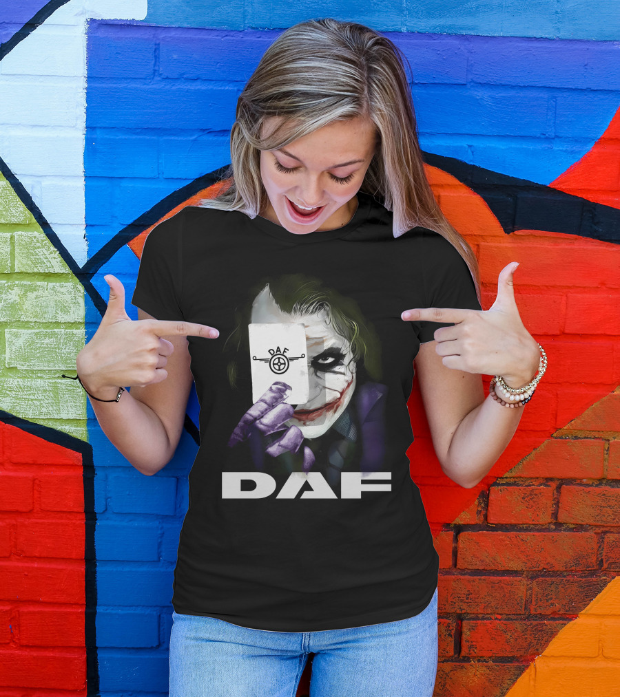 Daf Joker Card Face Iconic Style T-Shirt