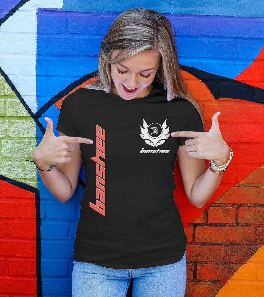Banshee B2 Emblem Vertical Red T-Shirt
