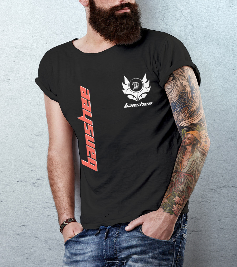Banshee B2 Emblem Vertical Red T-Shirt