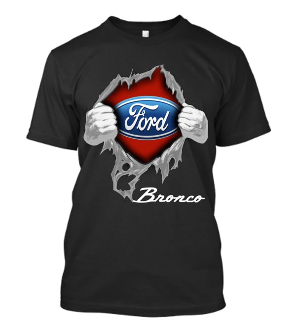 Bronco Ford Emblem Superhero Reveal T-Shirt