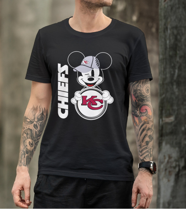 CHIEFS KC Mickey Mouse Hat T-Shirt