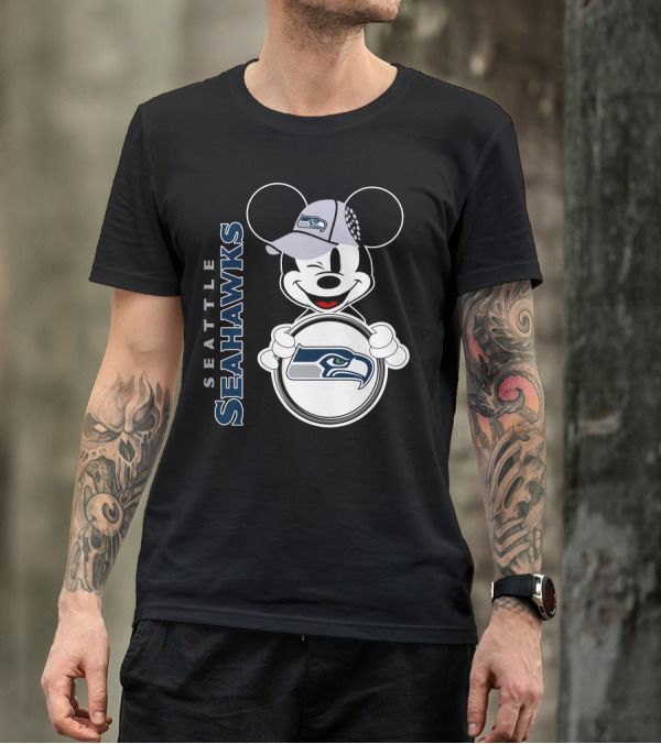 Seattle Seahawks Mickey Mouse Logo 3 T-Shirt