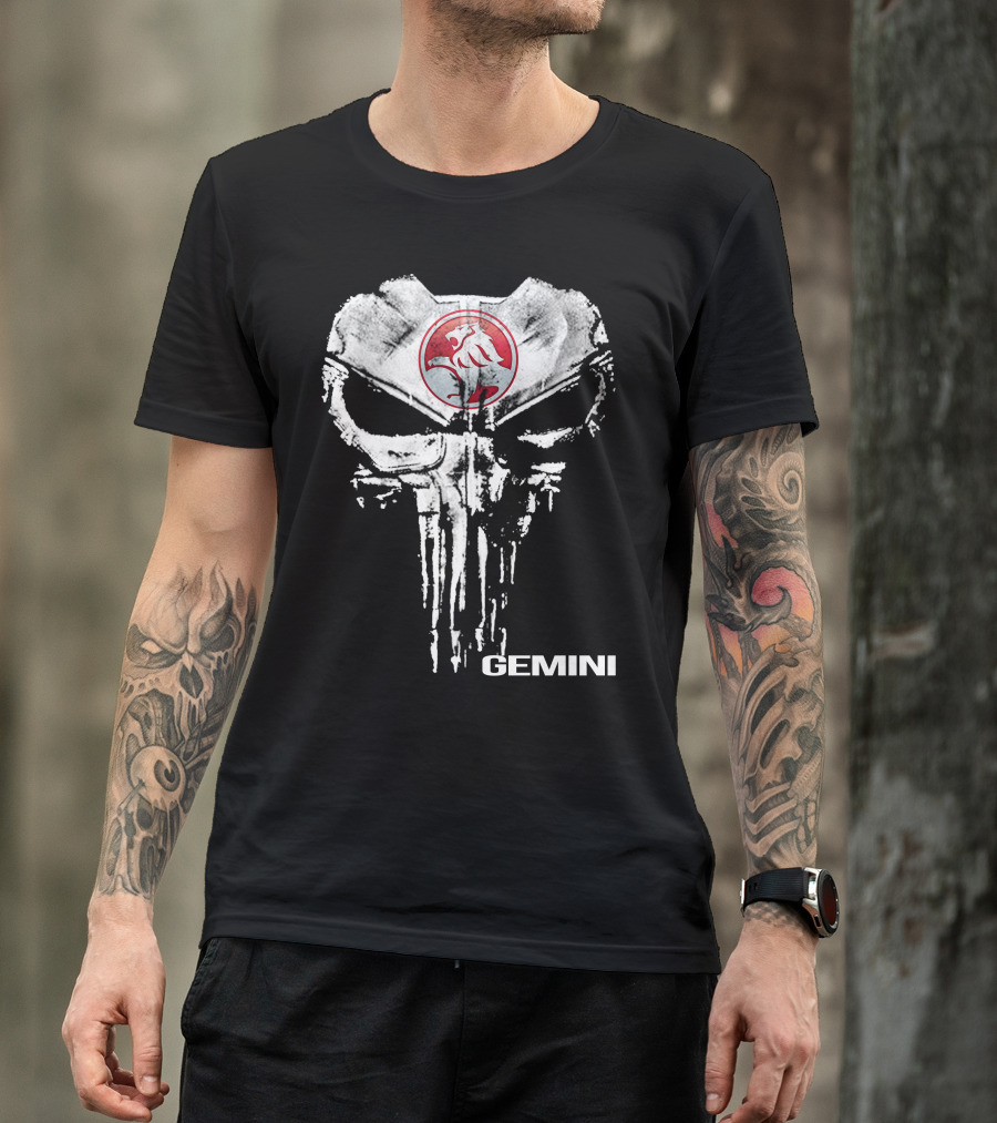 Gemini 06 Punisher Skull Holden Lion Symbol T-Shirt