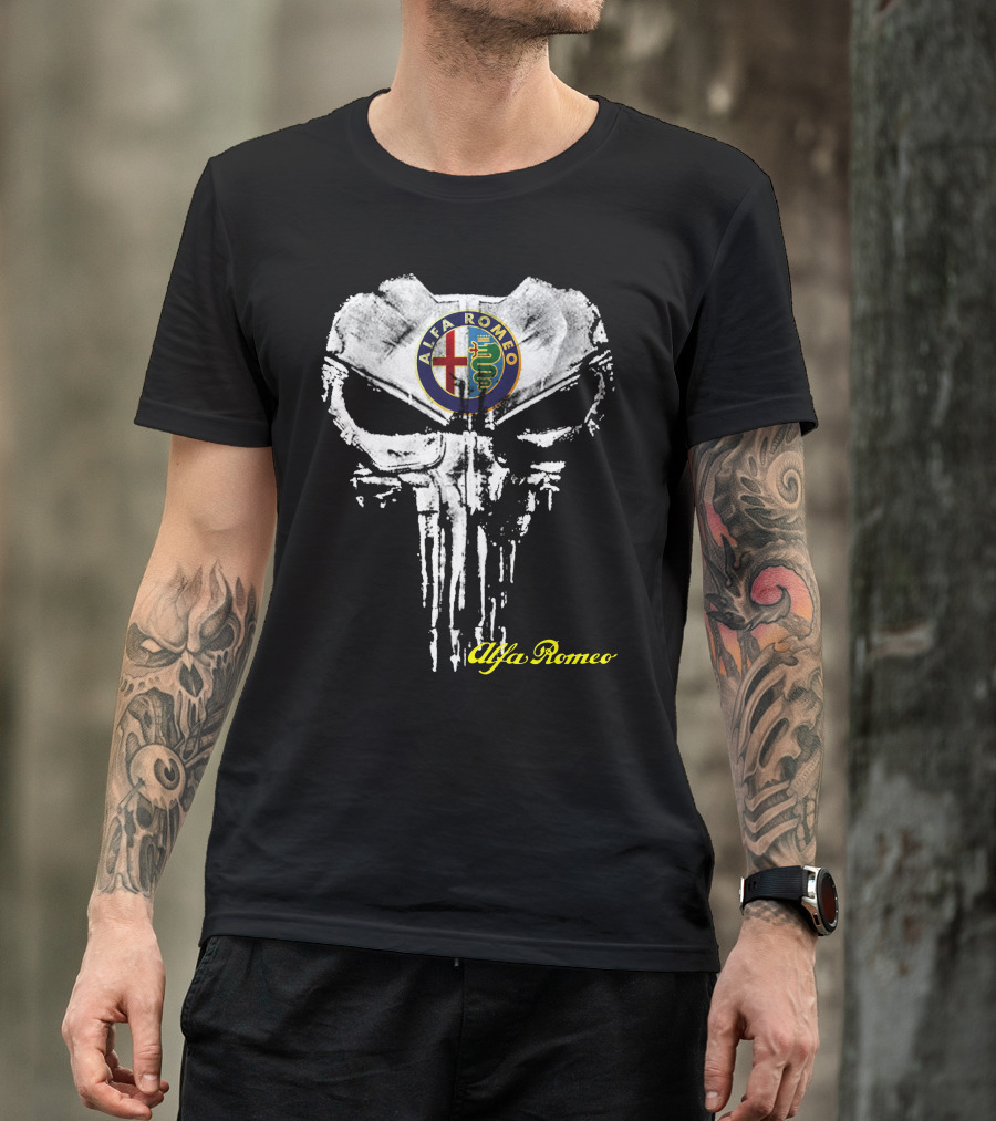 Alfa Romeo Emblem Skull T-Shirt