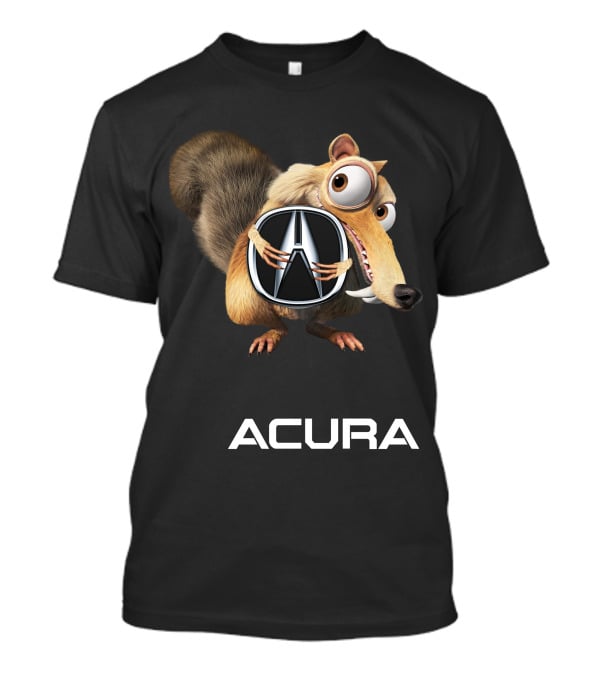 Acura Logo With Ice Age Character Scrat T-Shirt