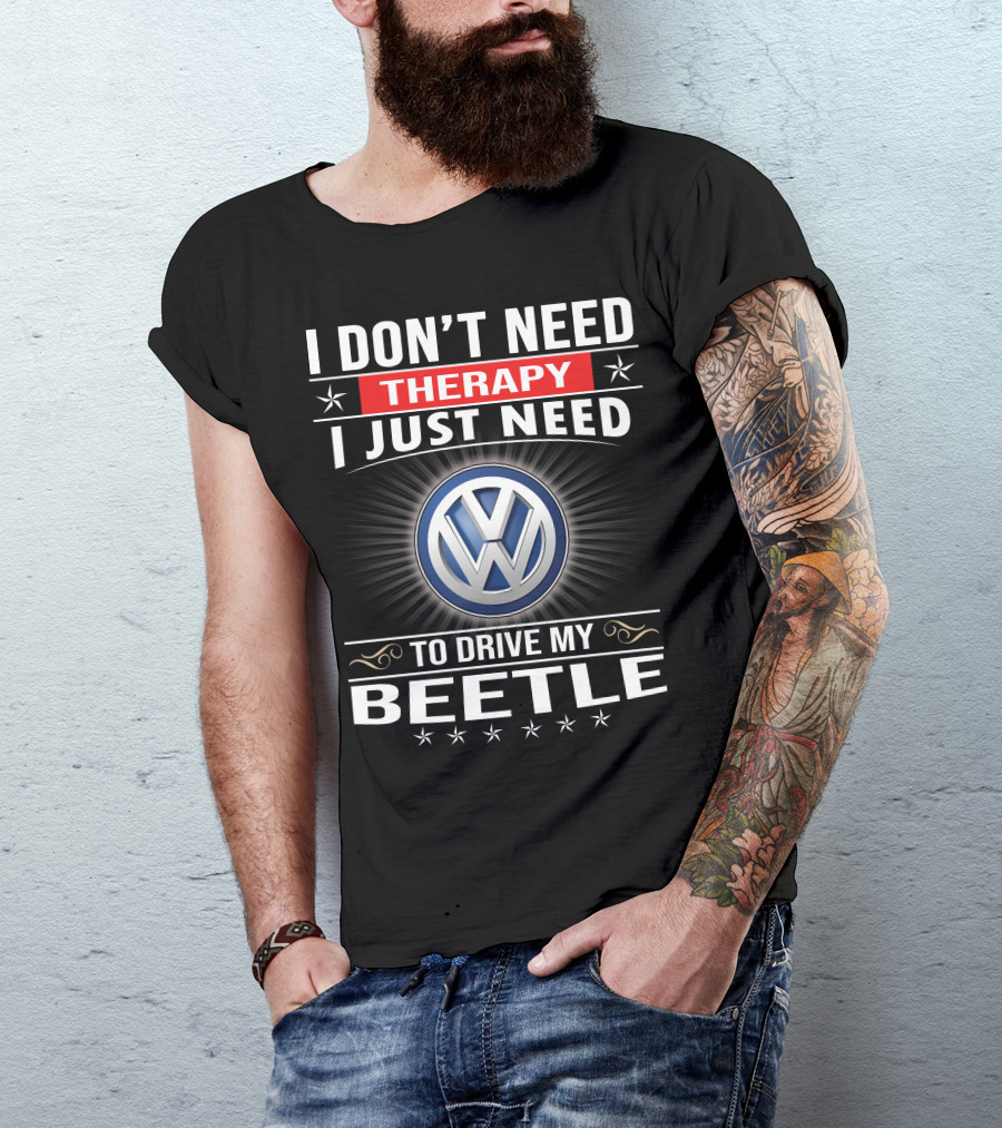 Volkswagen Beetle Therapy Driving Enthusiast T-Shirt