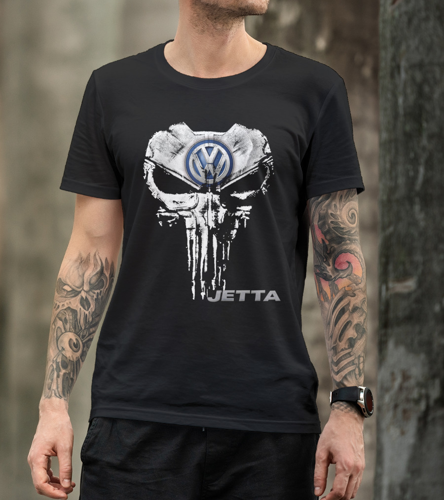 Volkswagen Logo With Skull Design Jetta07 T-Shirt