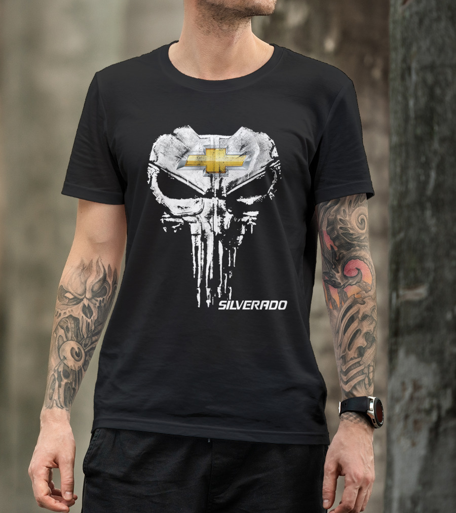 Silverado Chevrolet Punisher Skull Logo T-Shirt