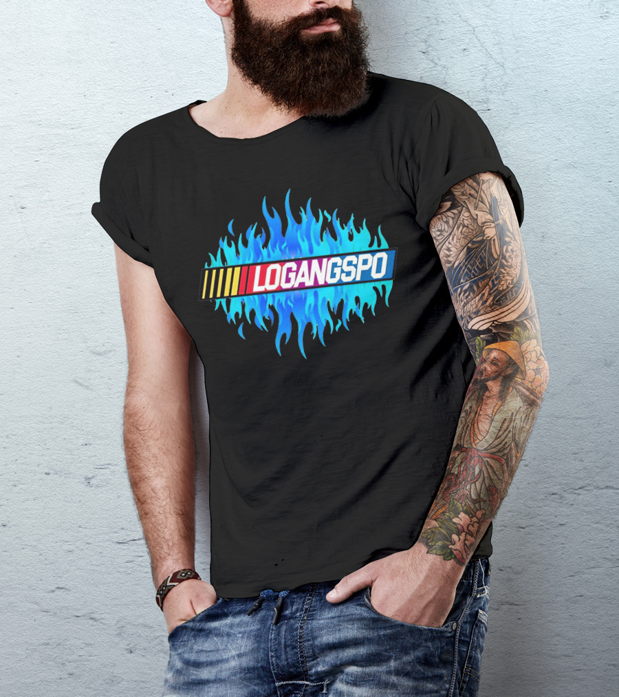 Logangspo Racing Flames T-Shirt